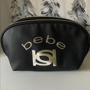 Bebe Black and Gold Cosmetic Case